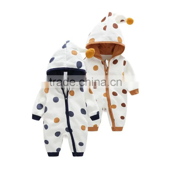 100% Cotton Romper Hooded Bodysuit Long Sleeve Baby Outfits photo-5