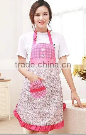 Fashionable Kitchen Waterproof and Oil Floral Sleeveless Apron Promotional Aprons Customized Advertising photo-3