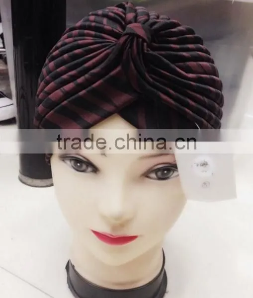 New Color Striped Indian Cap Arabic Muslim Headscarf Hat Lady Print Hat Wholesale photo-5