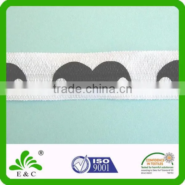 Moustache Print Fold Over Elastic FOE by Oeko-Tex100 Factory