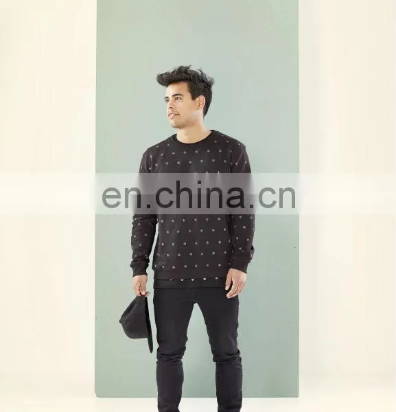 Comfortable Printed Black Men Sweatshirt photo-2
