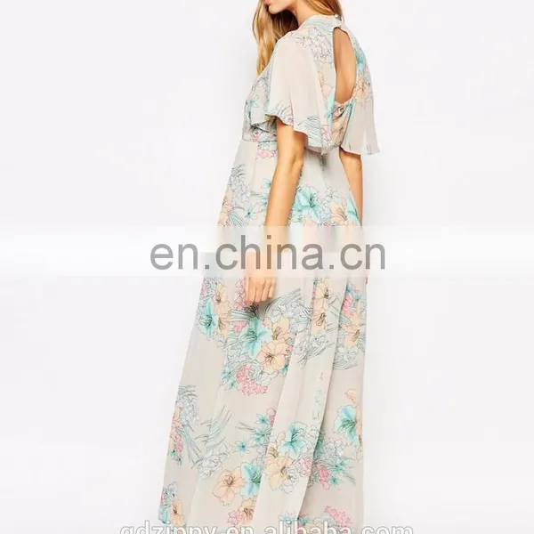 Maternity Maxi Dress Floral Maternity Dress Long photo-3