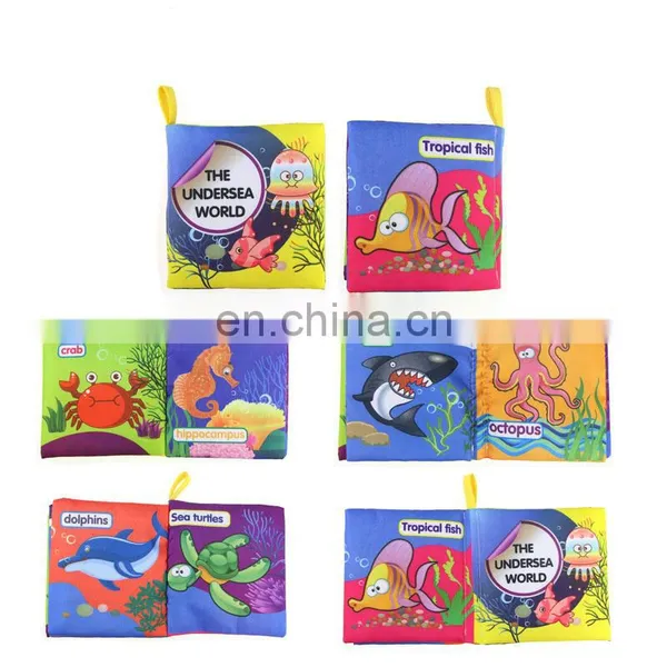 2017 Colorful Pattern Cloth Book Toys for Toddler Cloth Book, Educational Fabric Baby Soft Cloth Book photo-2