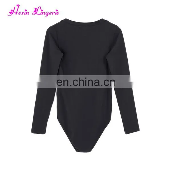 Latest Popular Winter Black Polyester Bodycon Women Custom Made Rompers Jumpsuits photo-2