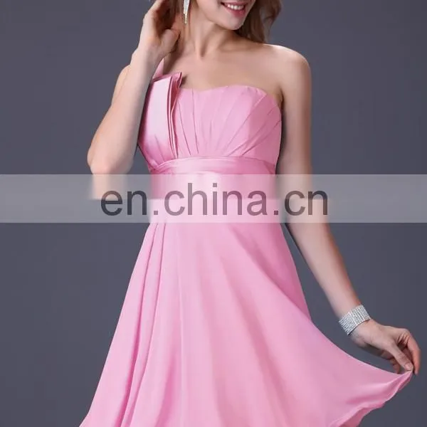 Grace Karin One Shoulder Chiffon Bridesmaid Dresses CL4095 photo-2