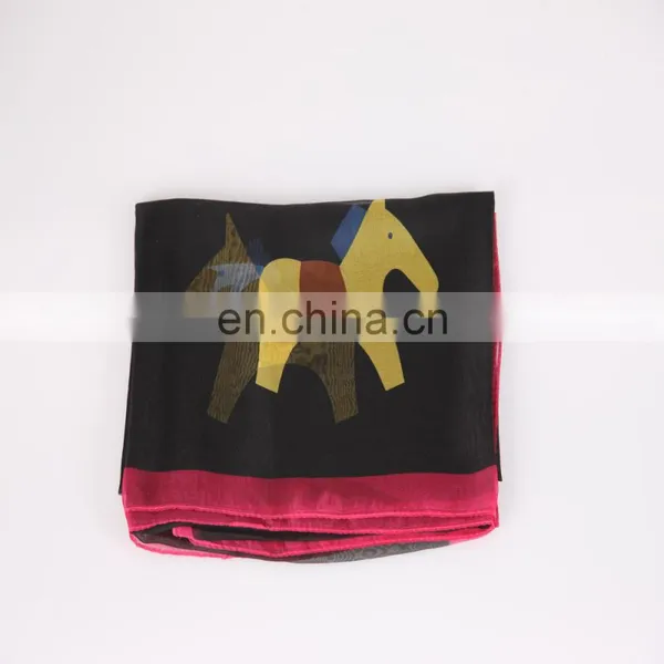 Store Fashion Pony Horse Print Joker Chiffon Silk Pashmina Shawls Scarf photo-6