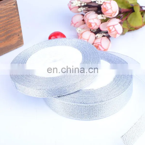 AL0010 Gift Cake Box Package Ribbon In Silver Gold MOQ 50 Rolls photo-2