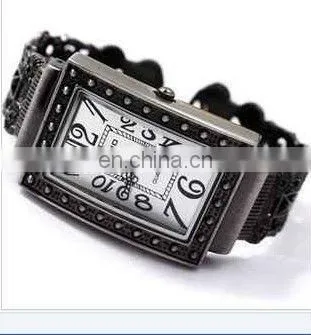 Hot Sell Alloy Meterial With Stones Bangle Watch