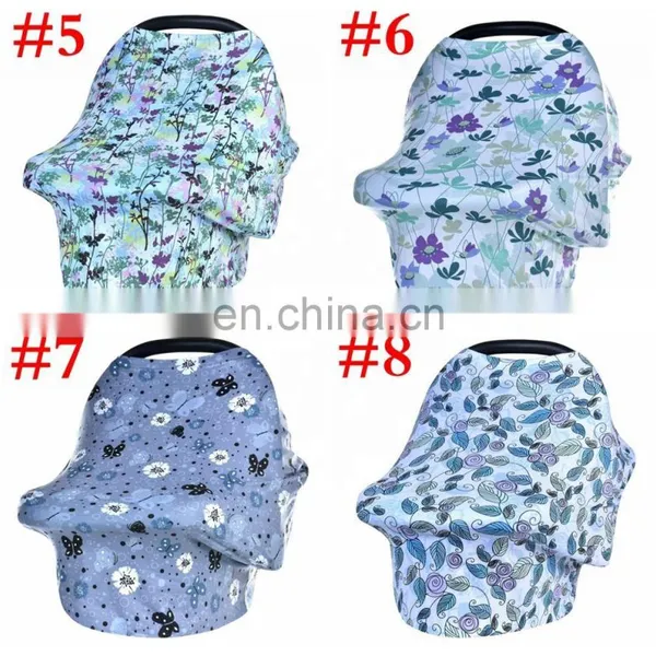Hot Selling Printed Shopping Cart Car Seat Canopy Multi Use Breastfeeding Cover up Stroller Car Seat Baby Nursing Cover photo-5