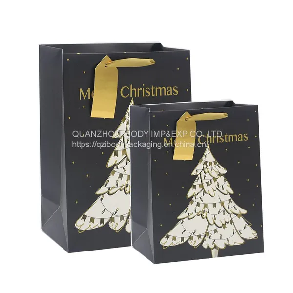Custom Reusable Coated Paper Christmas Gift Packaging Bag photo-3