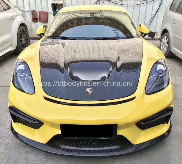 For 2016-up 718 Converted GT4 Bodykits Front Bumper Side Vent Rear Diffuser Rear Wing Spoiler photo-2