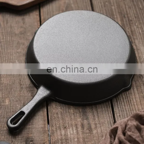 Meat Cookware Super Induction Heavy Duty Healthy Egg Cast Iron Non Stick Frying Pan photo-3