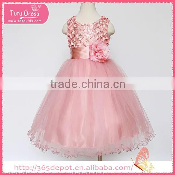 Off Shoulder Aquamarine Flower Ornament Dress for Ceremony Tulle Skirt Children Frocks Designs photo-4