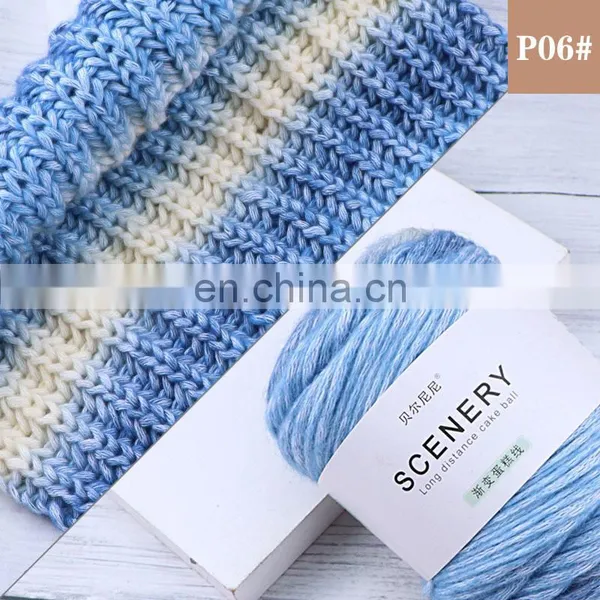Ready In Stock Lana Para Tejer Merino Wool Yarn Fancy Cake Yarn For Crochet photo-5