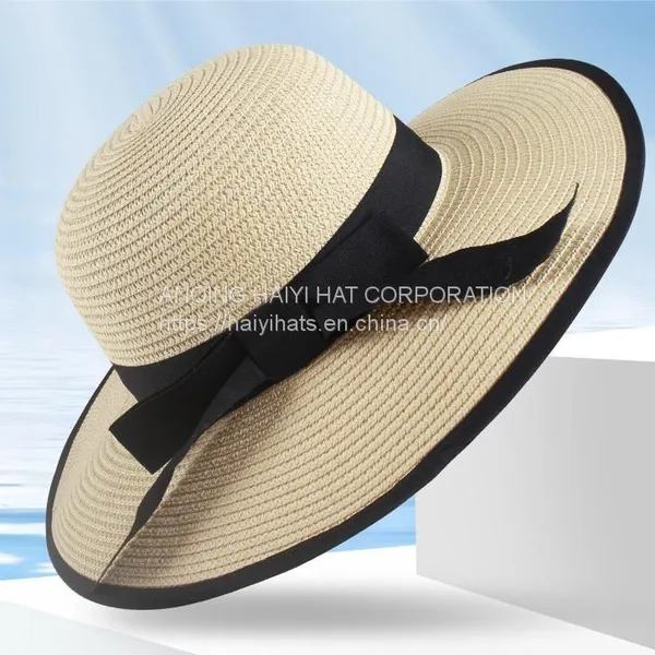 Fashionable and Simple Anti Ultraviolet Sun Hat for Travel Sunscreen Hat Beach Casual Straw Hat