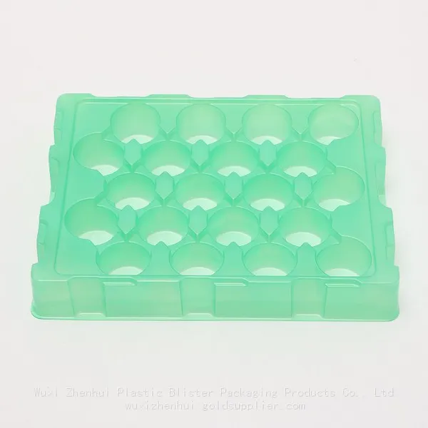Green Vacuum Forming Plastic Blister Trays Thermoformed Blister Packaging Trays