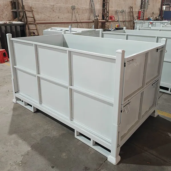 Steel Pallet Box for Automotive Parts Storage and Transport
