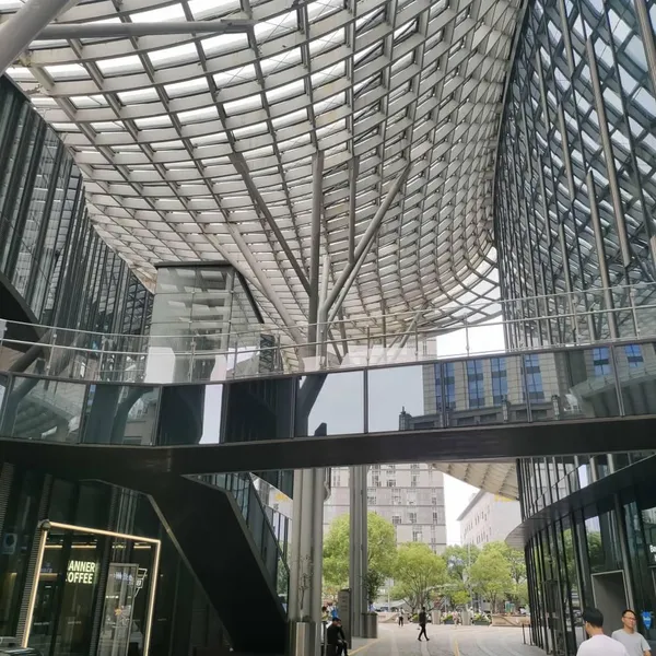 Manufacturing, Hoisting and Lifting of Grid Meshes of Hollow Welded Spherical Grids With a Diameter of 250 - 1000. Roof of Workshop and Factory Building With Grid Tube Trusses of gz Pucheng Brand photo-2