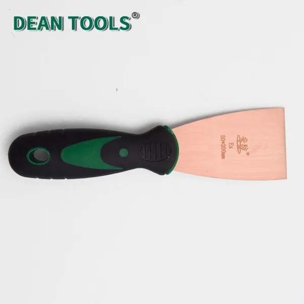 Beryllium Copper Non-Sparking Putty Knife Plastic Handle Non-Sparking Tool,200 mm photo-2