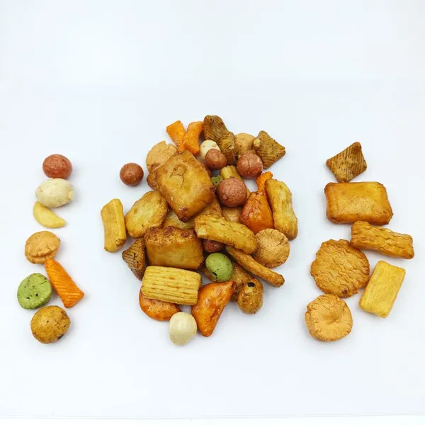 Factory Supply Assorted Baked Rice Cracker & Seasoned Peanut Mix, Multi Shape Savory Mixed Snack Blend, Custom Flavor photo-3