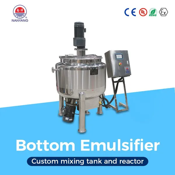 Stainless Steel Mixing Tank With Heating Cooling Jacket & Vacuum Homogenizer Emulsifier for Liquid Soap Shampoo Lotion Food Beverage photo-3