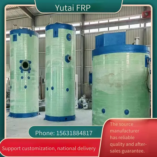 Frp Fiberglass Reinforced Plastic Sewage Lift Pump Station, Buried Rainwater Diversion Equipment, Intelligent Integrated Prefabricated Pump Station