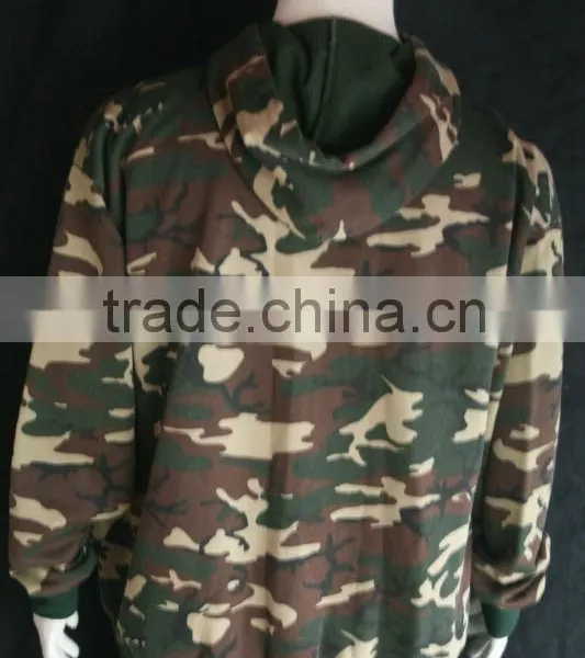 Camouflage HOODED Hunting Fishing Mens Hoodie photo-4