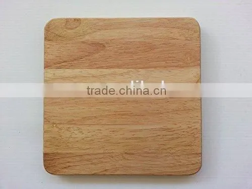 8-Inch Square Wooden Disk Serving Tray photo-4