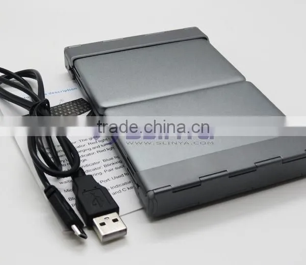 Universial Mini Portable Folding Auminum Wireless Foldable Bluetooth Keyboard for IOS Andriod Windows PC Tablets photo-2