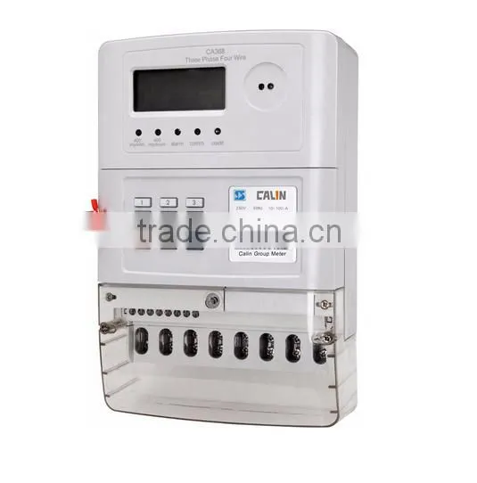 Calinmeter Three Phase Keypad STS Prepaid Electricity Meter With GPRS Communication Quality Choice