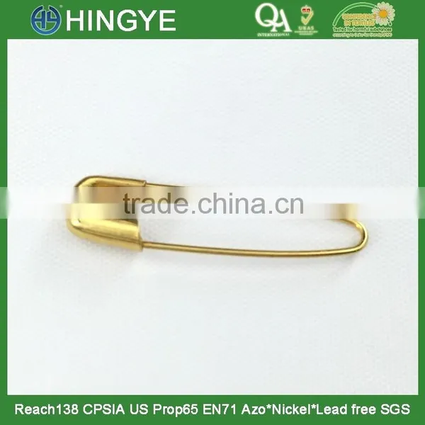 Hot selling 32mm metal gold pin for sweater CSJ-001
