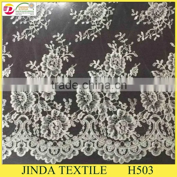 Factory Price High Quality French Net Cheap Wedding Dress Fabric photo-2