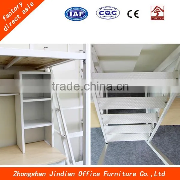 Modern Cheap School Furniture Metal Dormitory Bed With Computer Desk And Cabinet photo-4