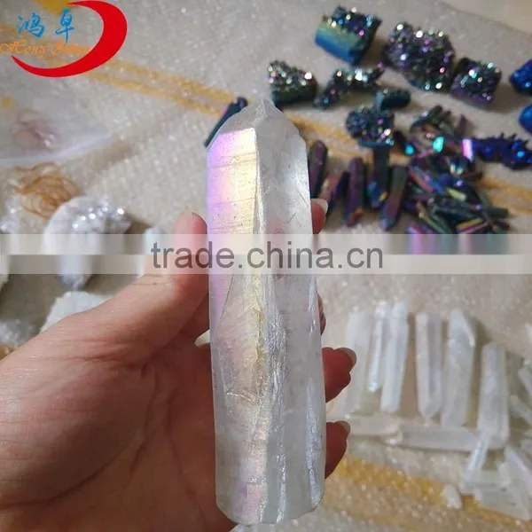 Exquisite Natural White Rough Crystal Wands / Points for Decoration photo-3