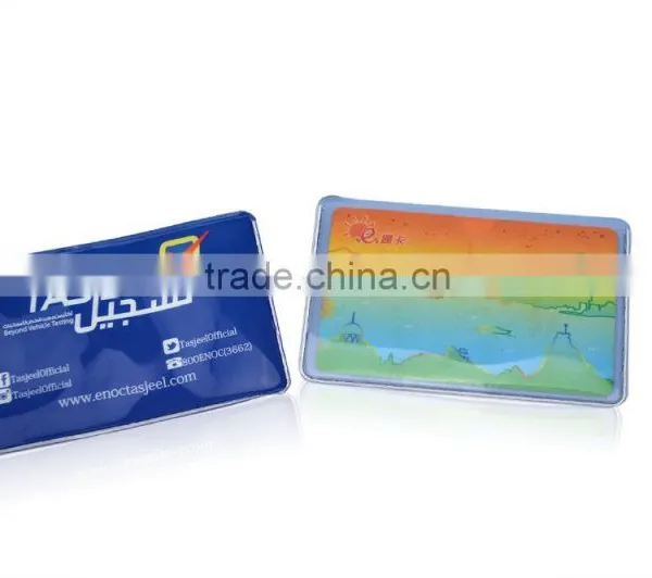 9x6cm Transparant PVC ID Card Holder photo-3