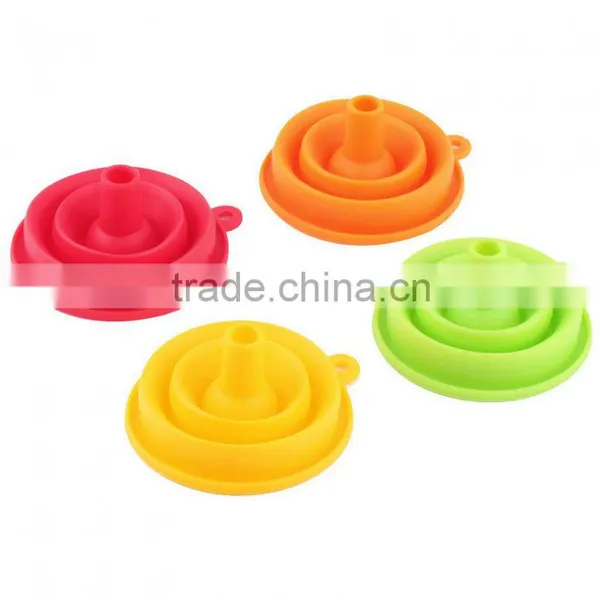 High Quality 1pc New Mini Silicone Gel Foldable Collapsible Style Funnel Hopper Kitchen Cooking Tools photo-2
