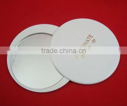 Plastic Round Pocket/ Compact Mirror With Revolving Vover