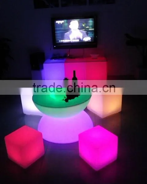 RIGEBA Hot Selling!LED Furniture Led LED Bar Table Shining Double Table Square/round Table Lamp photo-6