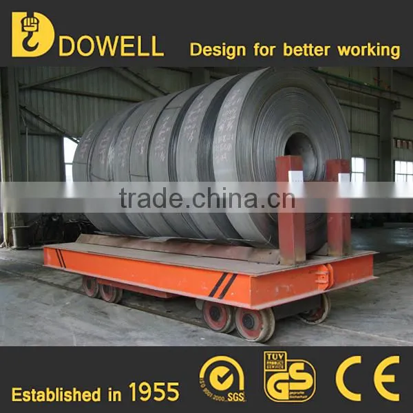 Heavy Duty Flat Cart Kpd-45t Coil Motorized Flat Free Transfer Cart