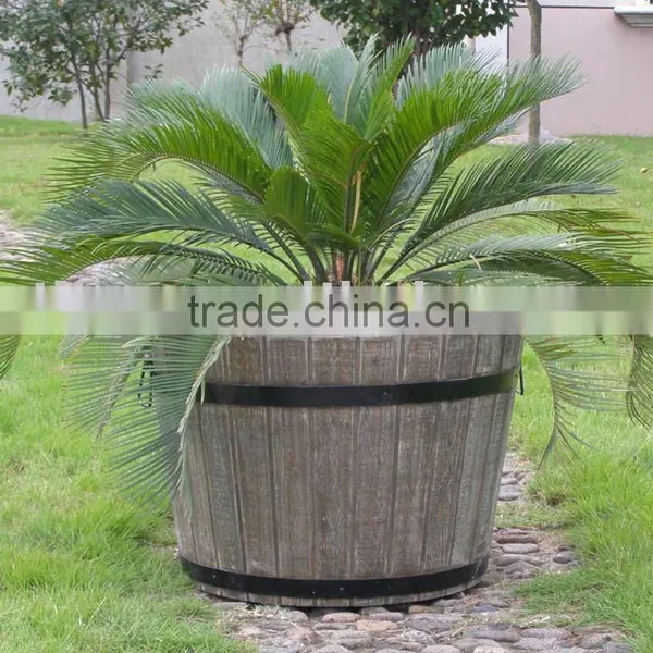 HL008L Wooden Planters With Antique Grey Color