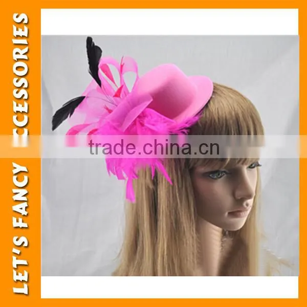 PGHD0660 Mini Feather Hat Hair Clips Hair Accessory photo-3