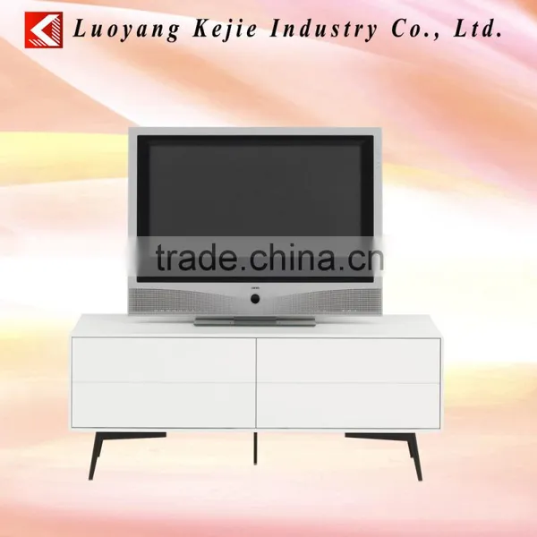 Hot Sale Modern Stainless Steel Leg 5-layer Black Tempered Glass TV Stand Cabinet Table photo-5