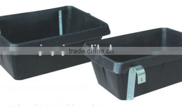 Rubber Buckets,feed Containers,square Groove for Feeding,rubber Horse Feeding Buckets photo-2