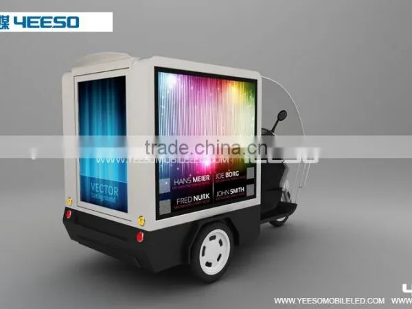 Factory Made Advertising Wheeler With Scrolling Lightbox or LED Screen: M1 photo-2