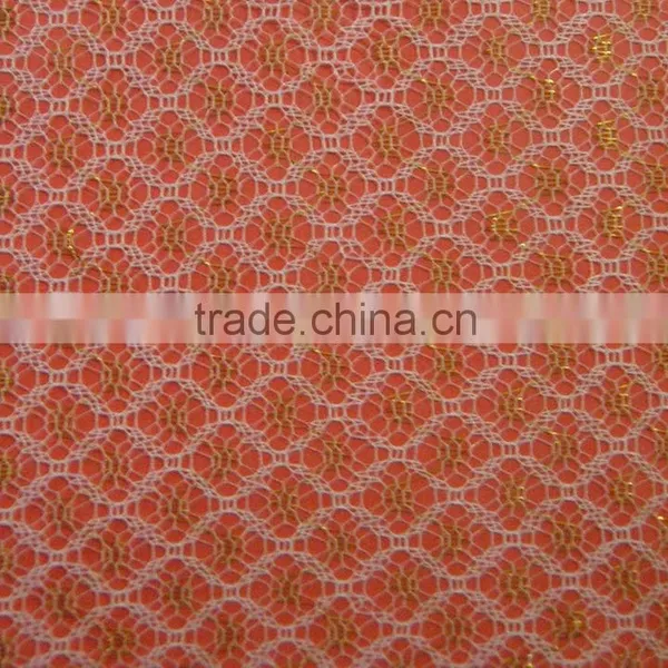 Spun Gold Polyester Mesh Fabric for Clothing photo-2