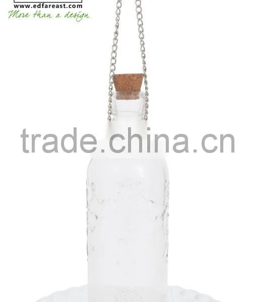 Hobnail Glass Bird Feeder Garden Decoration photo-2