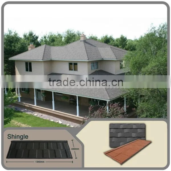 Building Material Stone Coated Metal Roof Tile for Sale/zinc Aluminum Roof Metal With Stone Coated Steel Roofing Tile Roofs