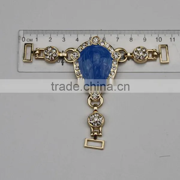 Hot Sell Decoration Shoes Clips for Wedding Shoes Gold Crystal photo-2