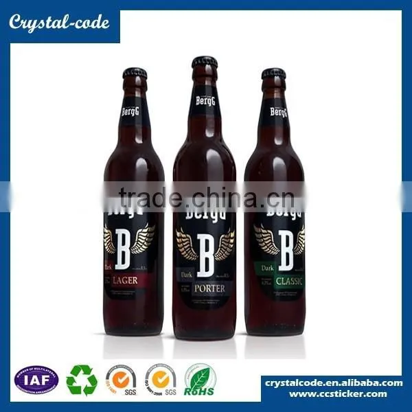 Clear Glass Hot Foil Standard Size Multifarious Shapes Customized Drink Sticker photo-2