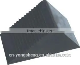 Contoured Wheel Chock - Rubber With Reinforced Nylon
